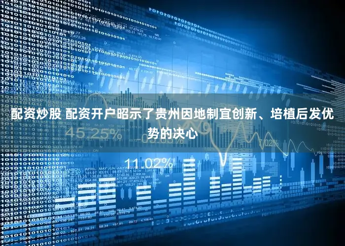 配资炒股 配资开户昭示了贵州因地制宜创新、培植后发优势的决心